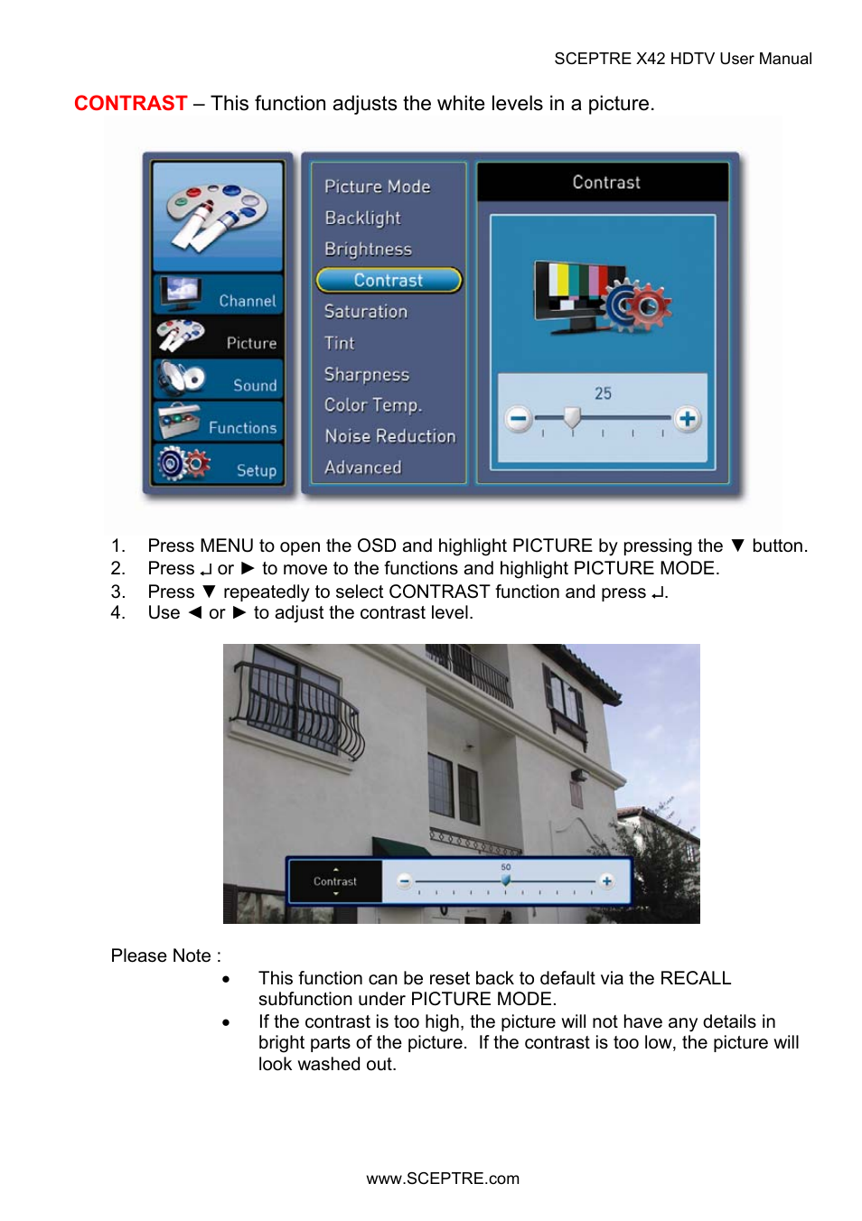 Sceptre X42BV-FULLHD User Manual | Page 58 / 128