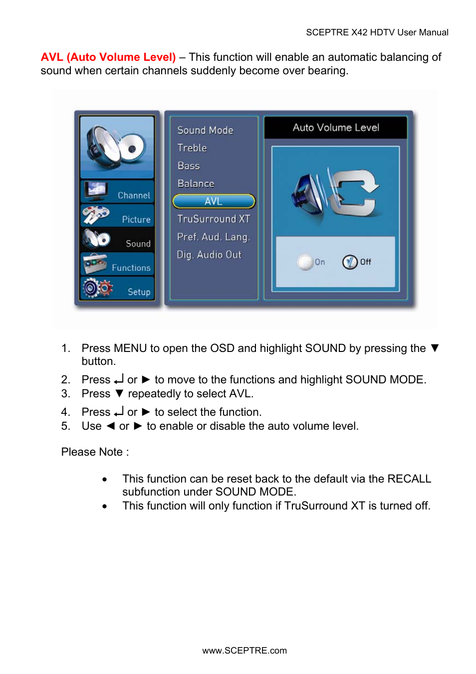 Sceptre X42BV-FULLHD User Manual | Page 70 / 128