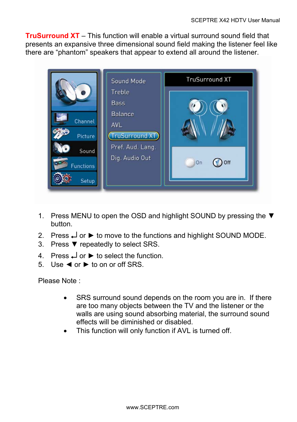 Sceptre X42BV-FULLHD User Manual | Page 71 / 128