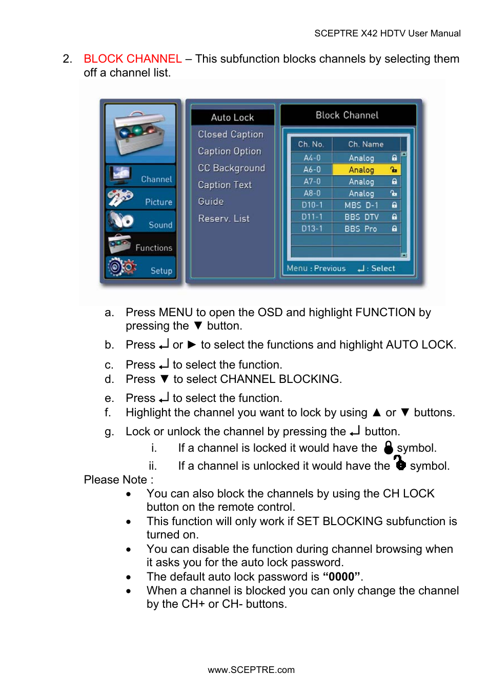 Sceptre X42BV-FULLHD User Manual | Page 76 / 128