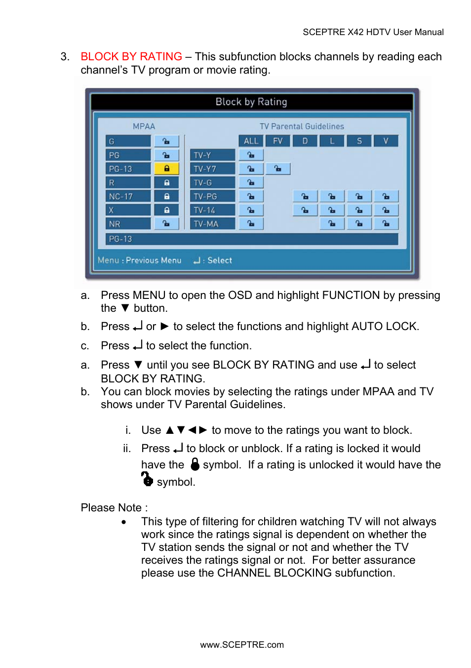 Sceptre X42BV-FULLHD User Manual | Page 77 / 128