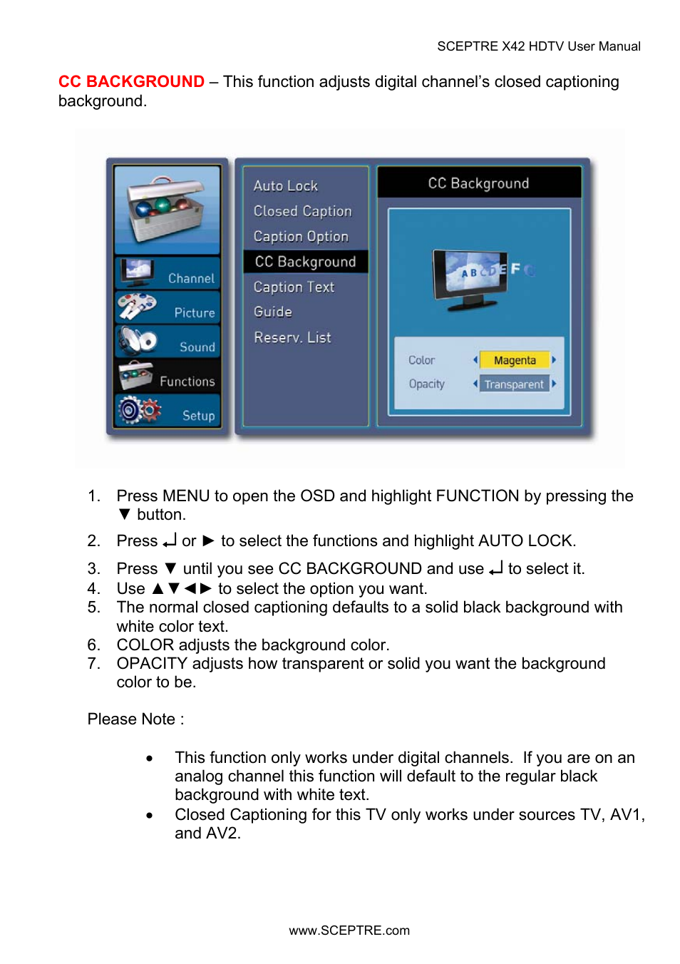 Sceptre X42BV-FULLHD User Manual | Page 82 / 128