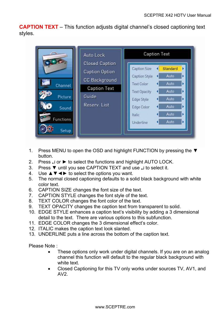 Sceptre X42BV-FULLHD User Manual | Page 83 / 128