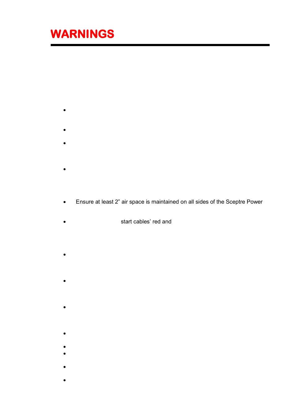 Warnings | Sceptre SS1000 User Manual | Page 5 / 19