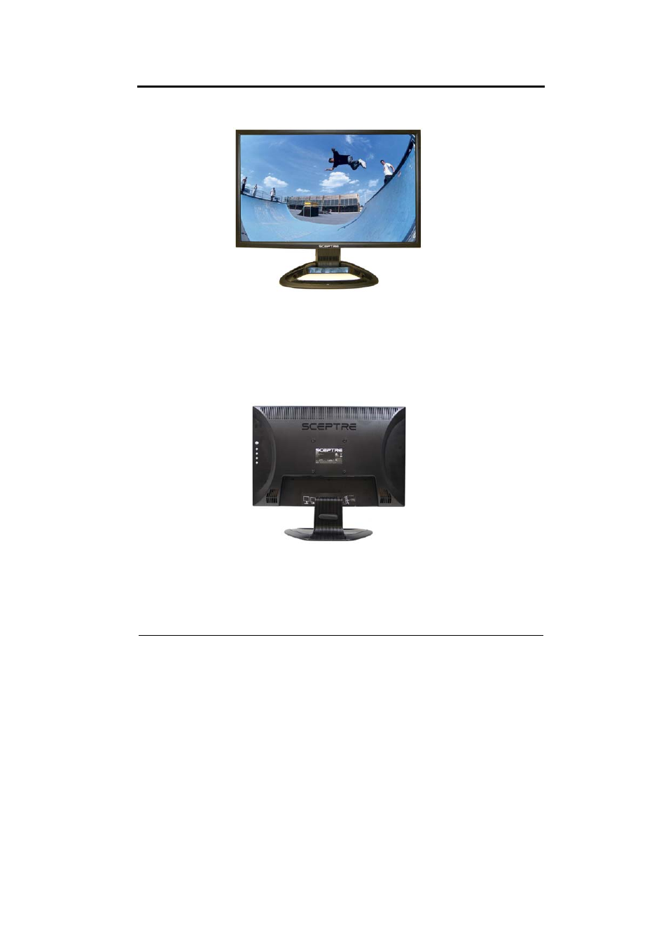 Identifying front and rear panel | Sceptre X220T-Naga User Manual | Page 13 / 37