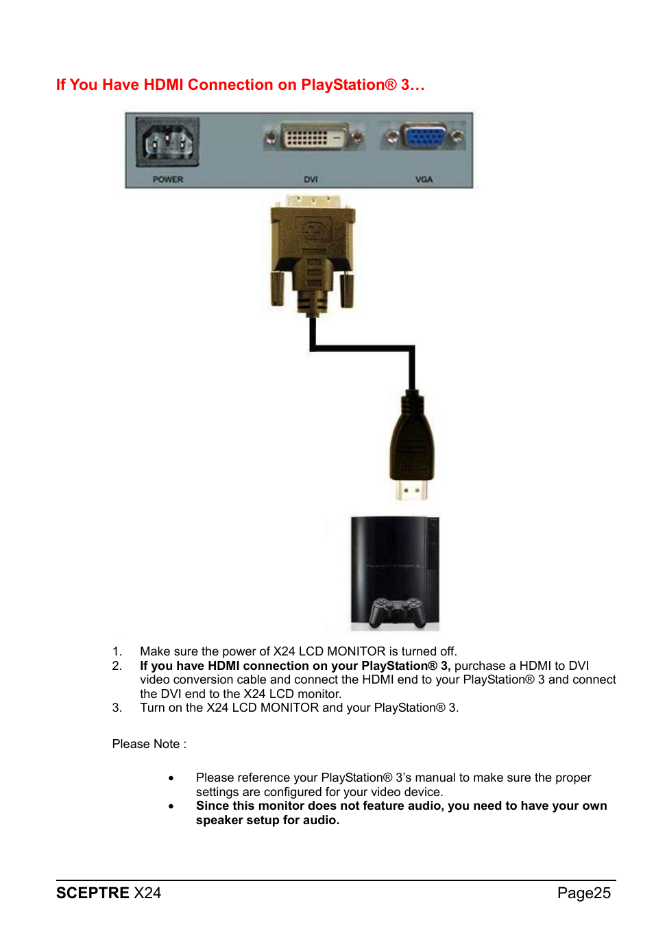 Sceptre X24WG-1080 User Manual | Page 25 / 55