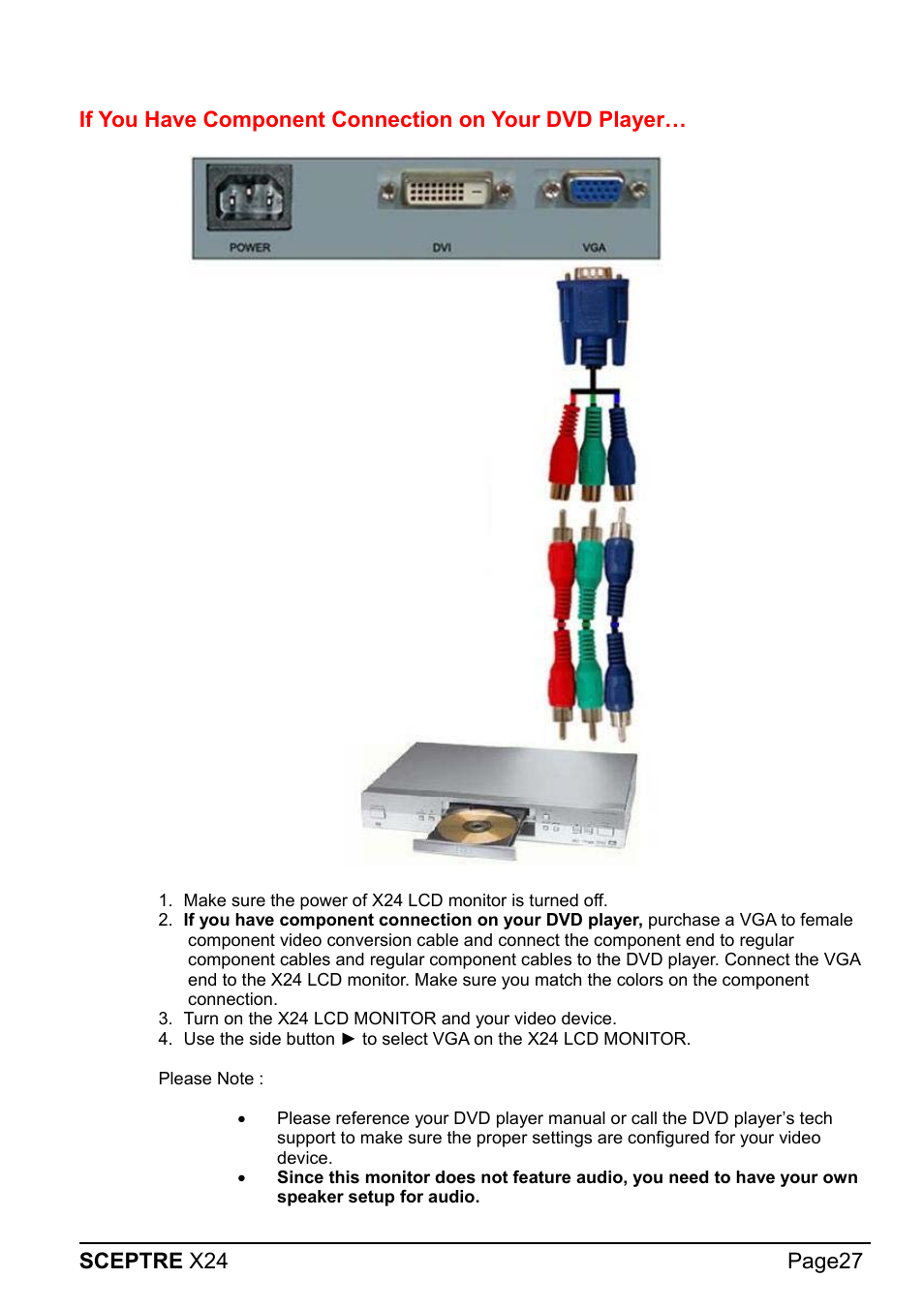 Sceptre X24WG-1080 User Manual | Page 27 / 55