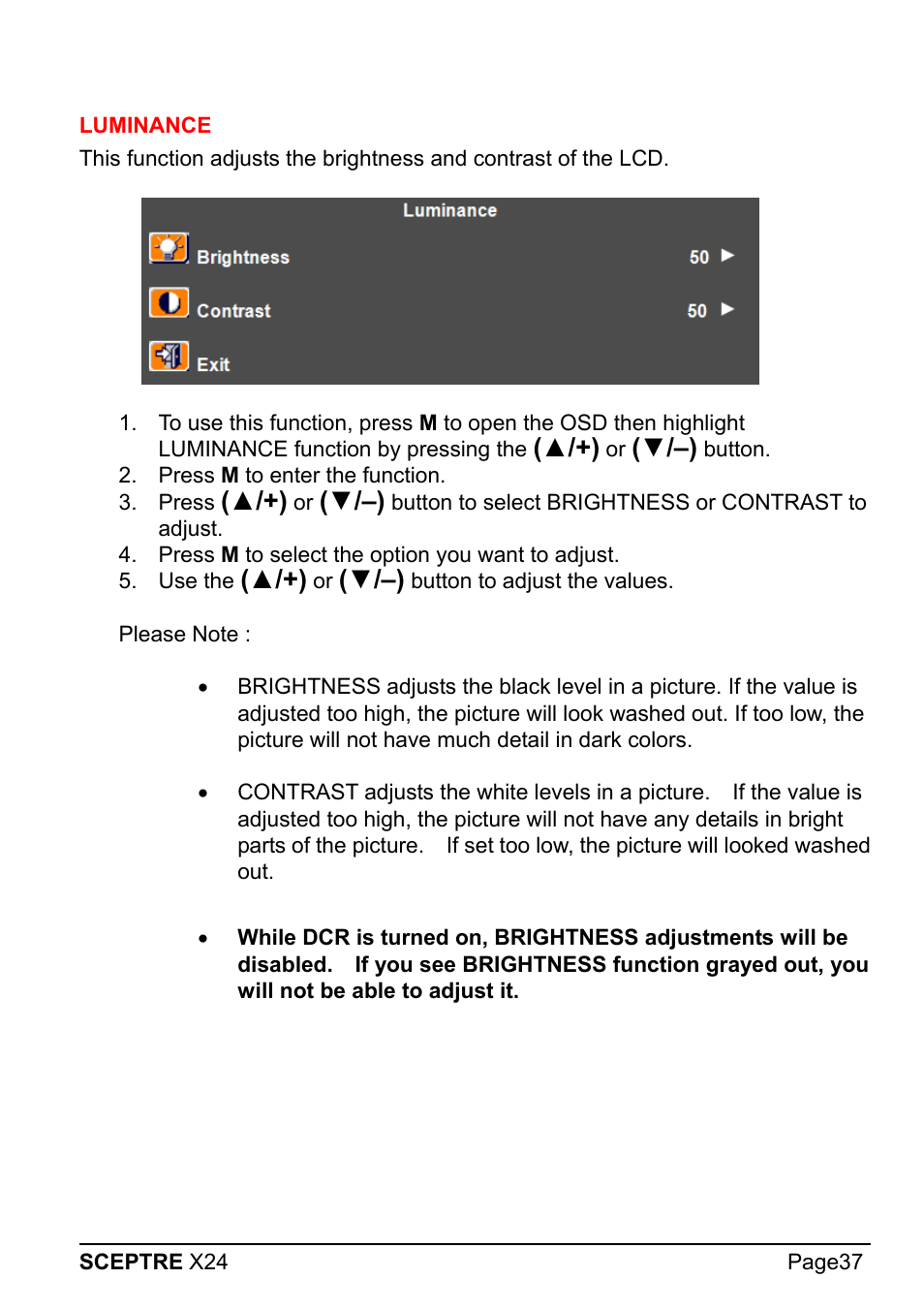 Sceptre X24WG-1080 User Manual | Page 37 / 55