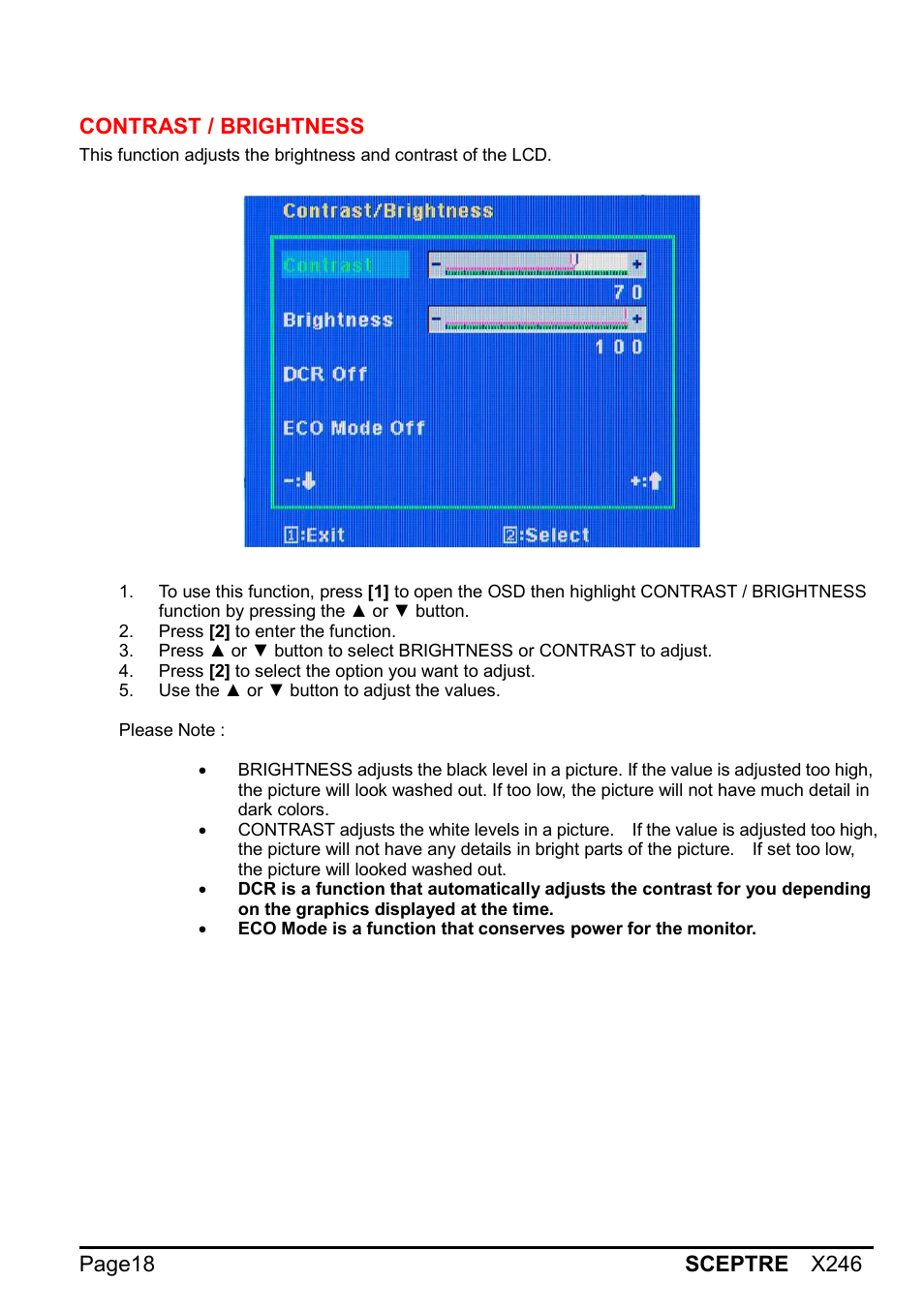 Sceptre X246W-1080P User Manual | Page 18 / 32