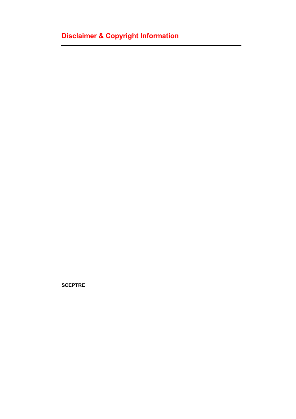 Disclaimer & copyright information | Sceptre X226W-1920 User Manual | Page 31 / 31