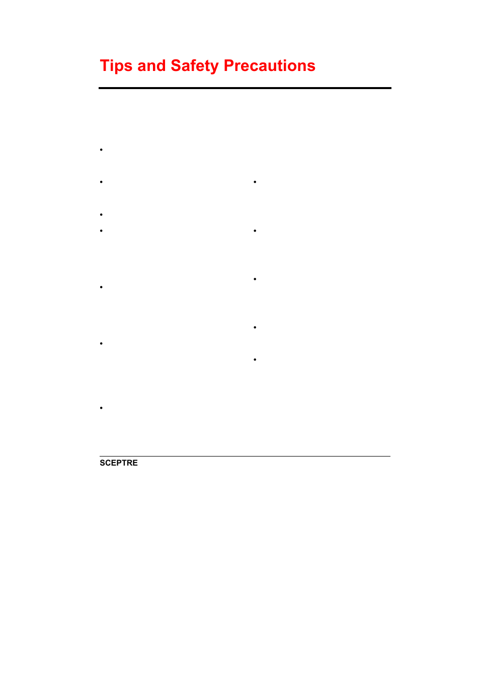 Tips and safety precautions | Sceptre X226W-1920 User Manual | Page 5 / 31