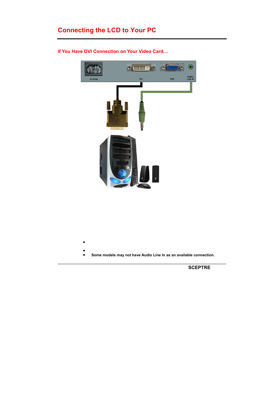 Connecting the lcd to your pc | Sceptre X240-1920T User Manual | Page 14 / 35