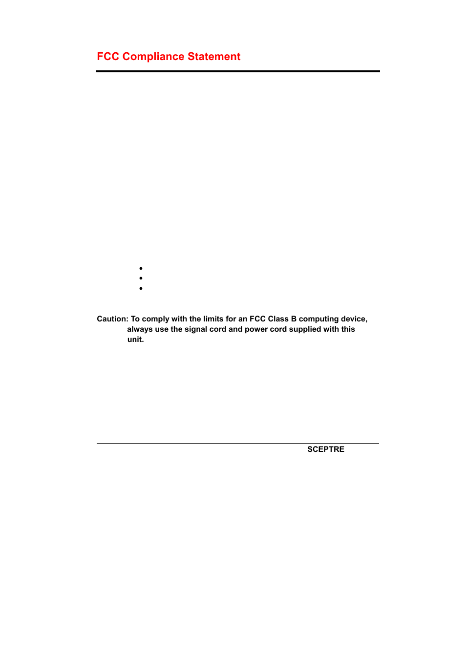 Fcc compliance statement | Sceptre X270W-1080P User Manual | Page 2 / 32