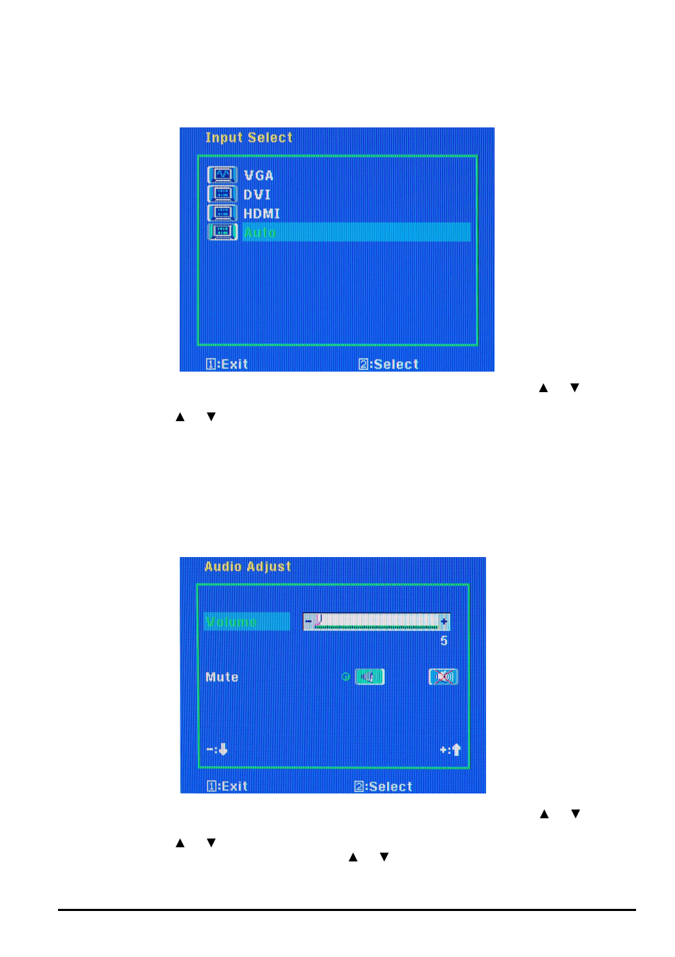 Audio adjust | Sceptre E246W-1080P User Manual | Page 18 / 31