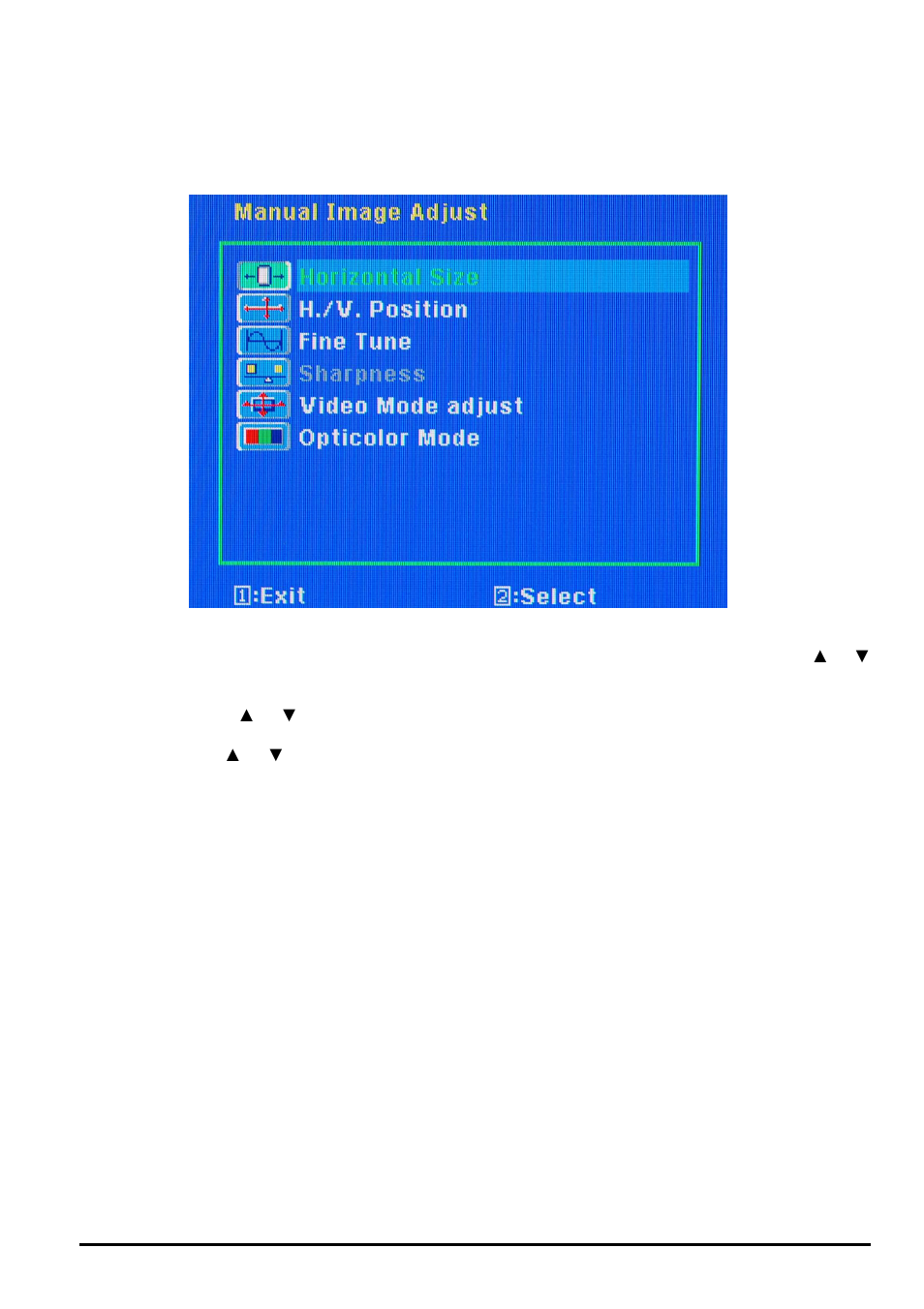 Manual image adjust | Sceptre E246W-1080P User Manual | Page 20 / 31