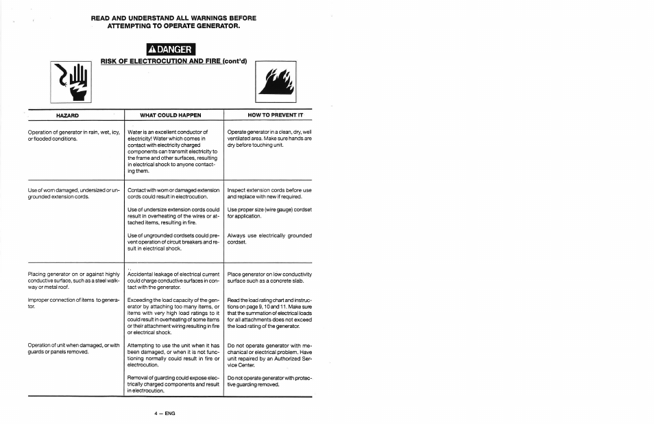 Adanger, Filili | Craftsman 919.679500 User Manual | Page 4 / 19