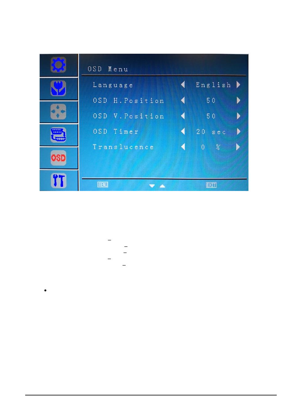 Page22 sceptre e24 osd menu | Sceptre E248W-1920 User Manual | Page 23 / 34