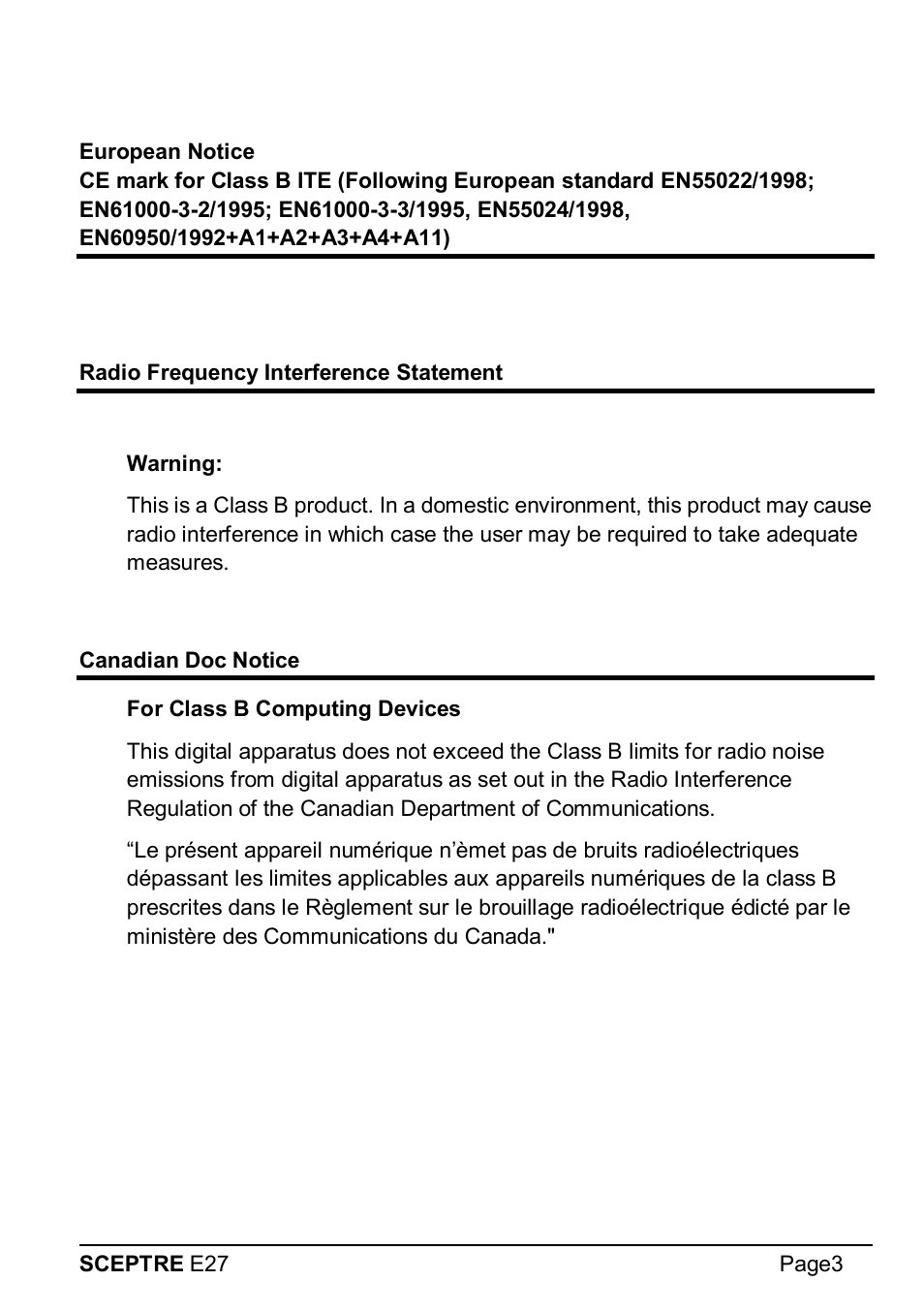 Sceptre E275W-1920 User Manual | Page 4 / 34