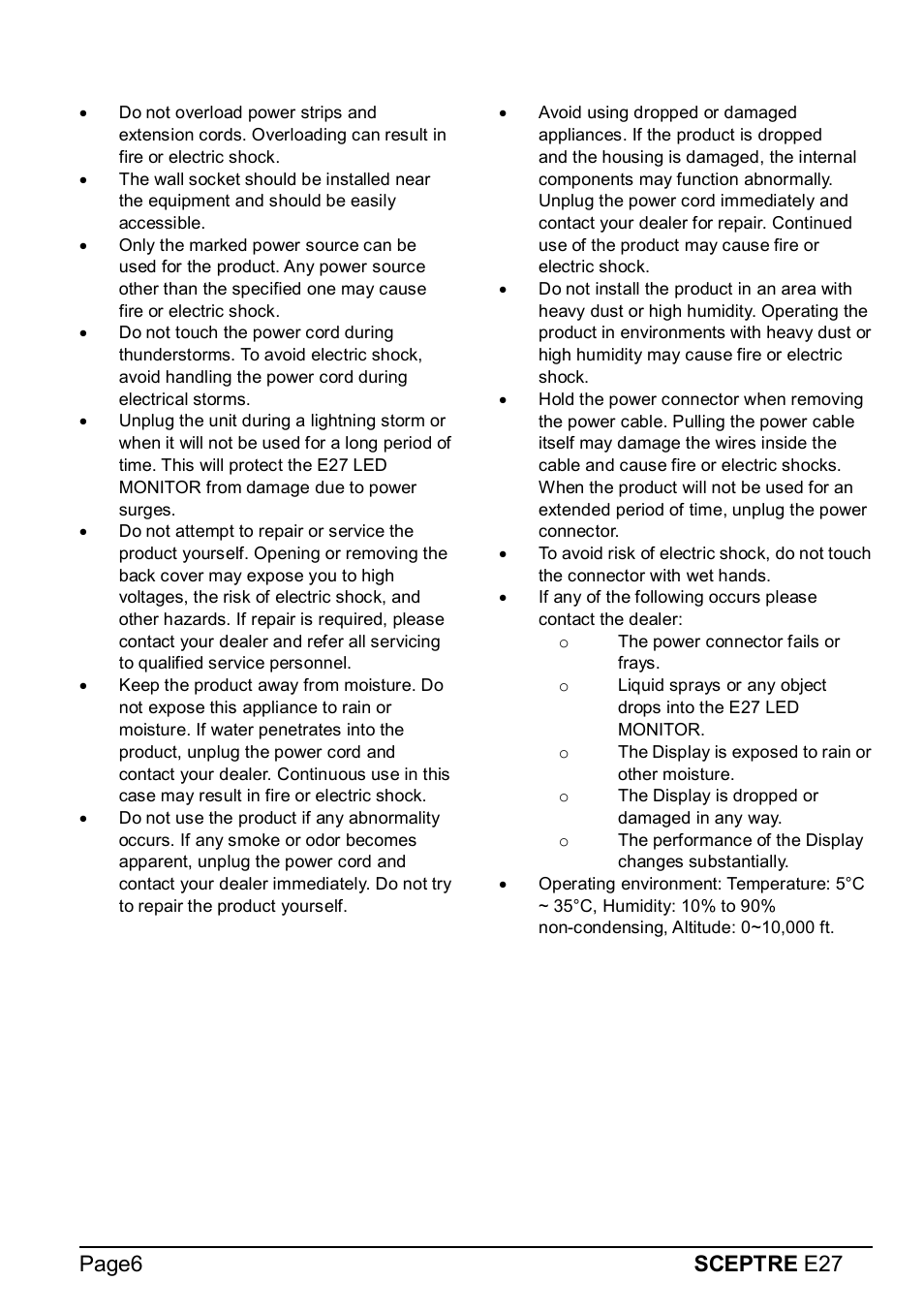 Page6 sceptre e27 | Sceptre E275W-1920 User Manual | Page 7 / 34