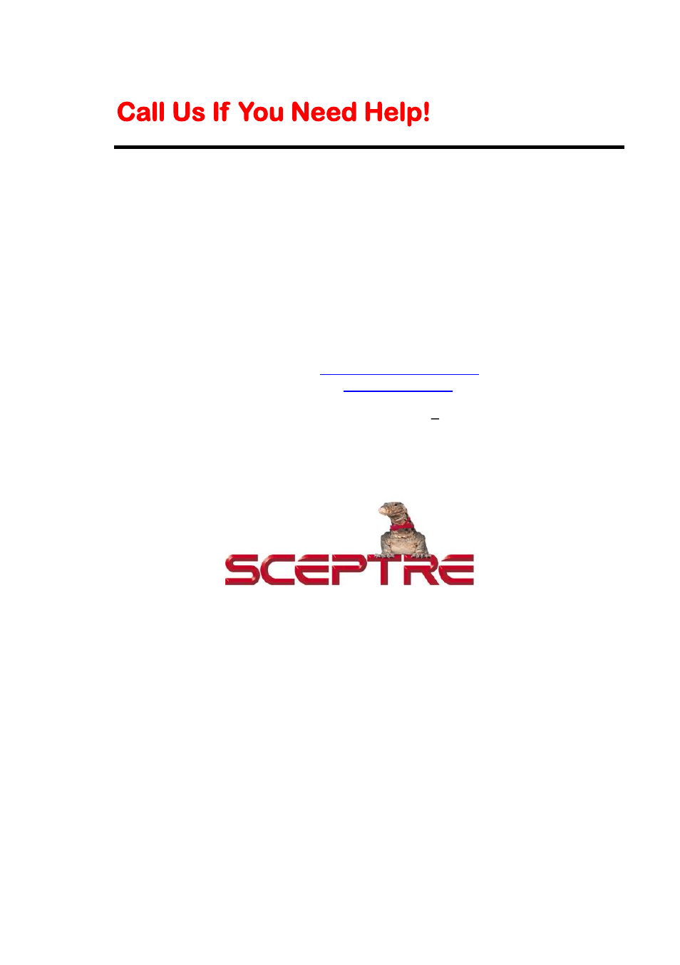 Call us if you need help | Sceptre SB20202B User Manual | Page 19 / 24