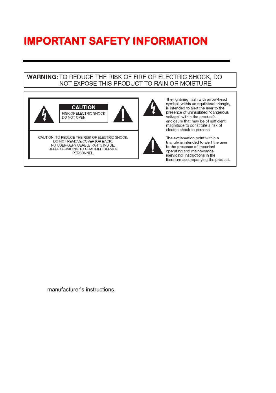 Important safety information | Sceptre SB20202B User Manual | Page 2 / 24