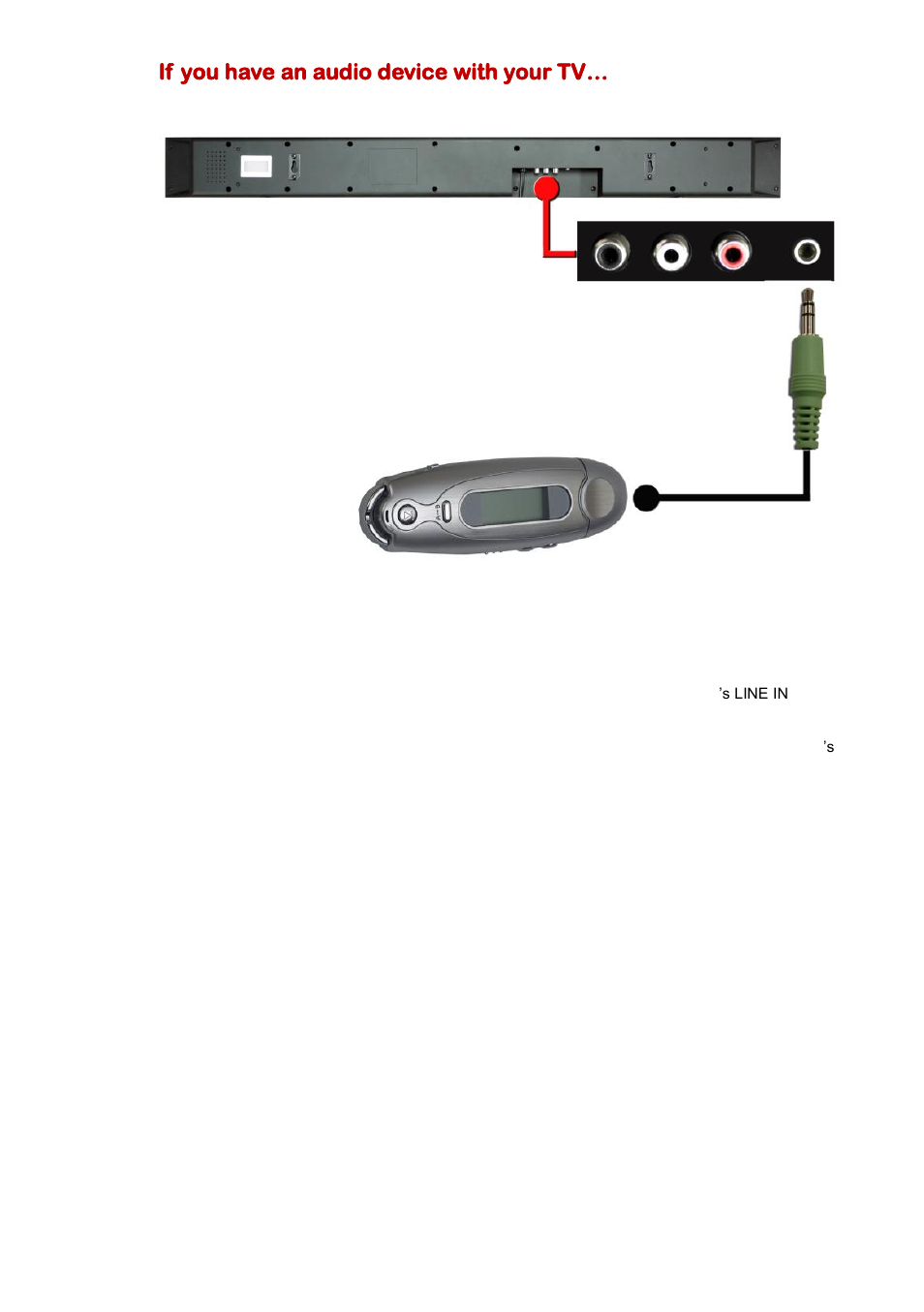 F you have an audio device with your, If you have an audio device with your tv | Sceptre SB301524W User Manual | Page 17 / 34