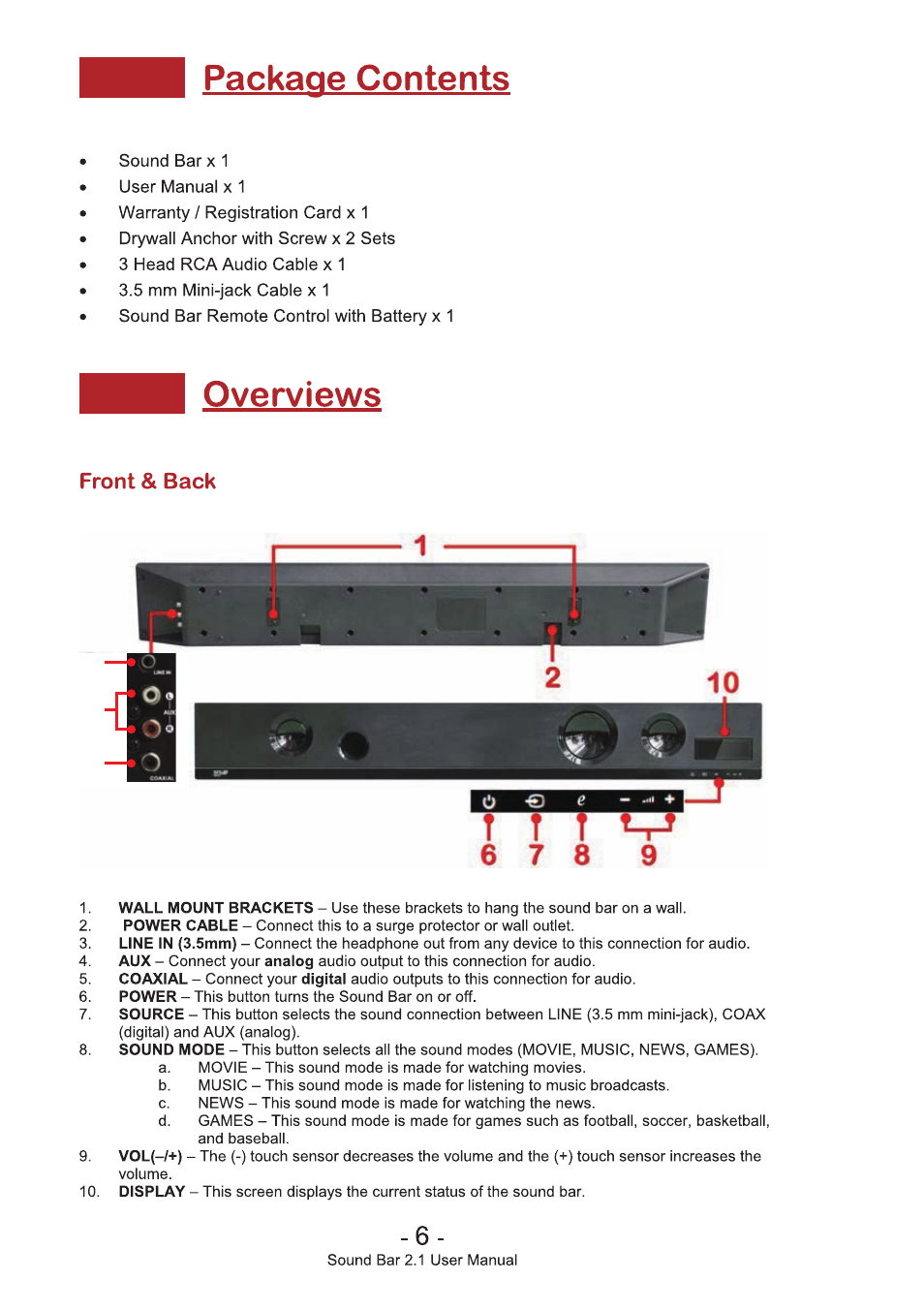 Sceptre SB301523 User Manual | Page 7 / 25