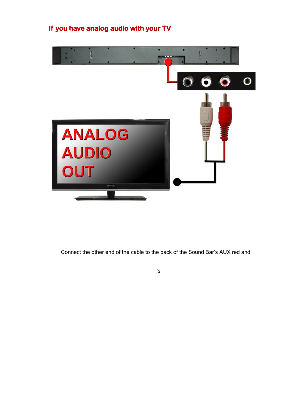 F you have analog audio with your | Sceptre SB301524 User Manual | Page 13 / 24