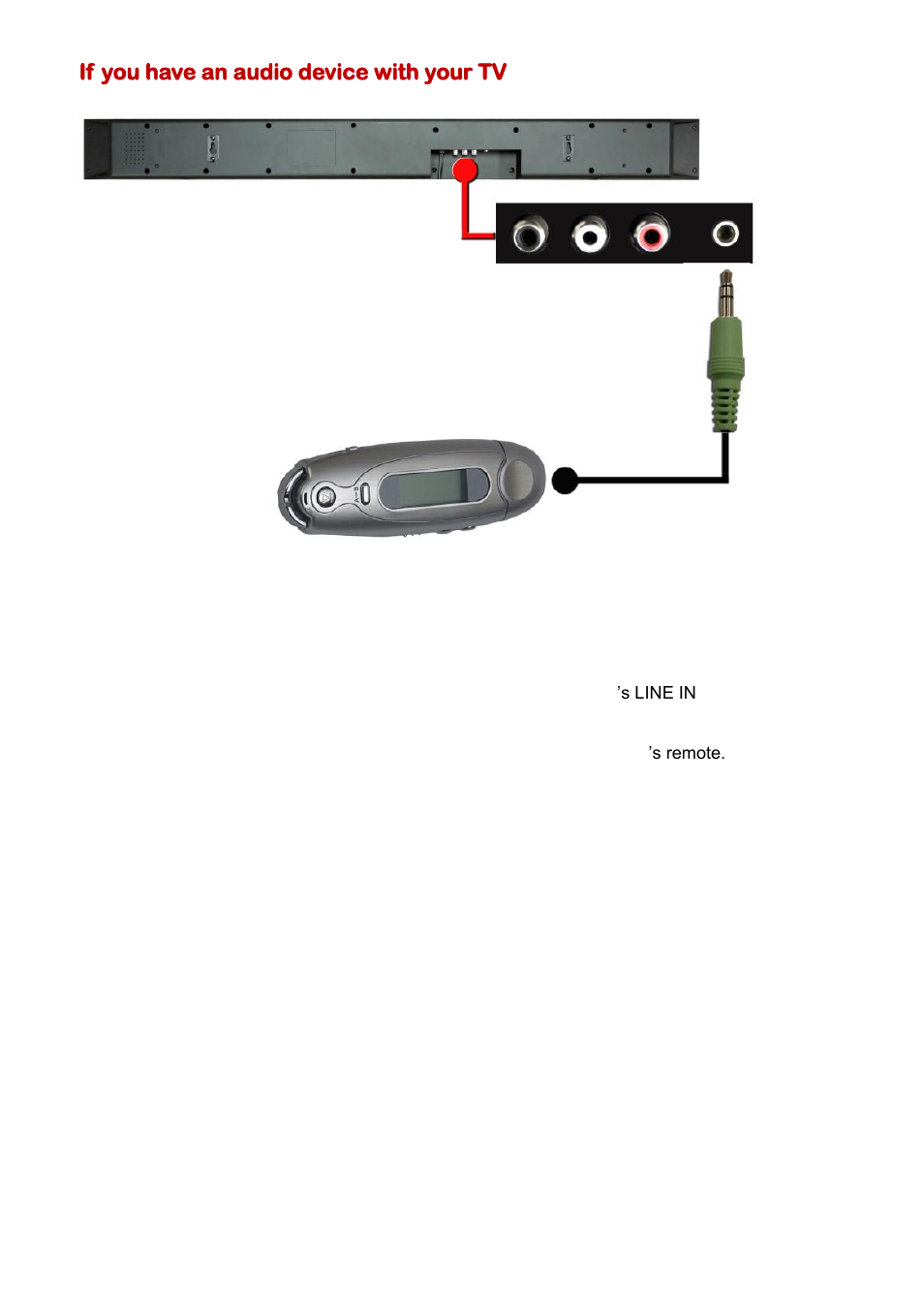 F you have an audio device with your | Sceptre SB301524 User Manual | Page 14 / 24