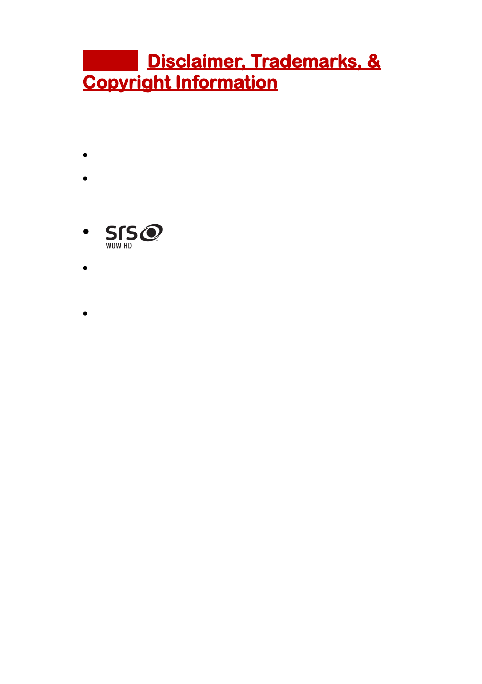 Disclaimer, trademarks, & copyright information 23, Disclaimer, trademarks, & copyright information | Sceptre SB301524 User Manual | Page 23 / 24