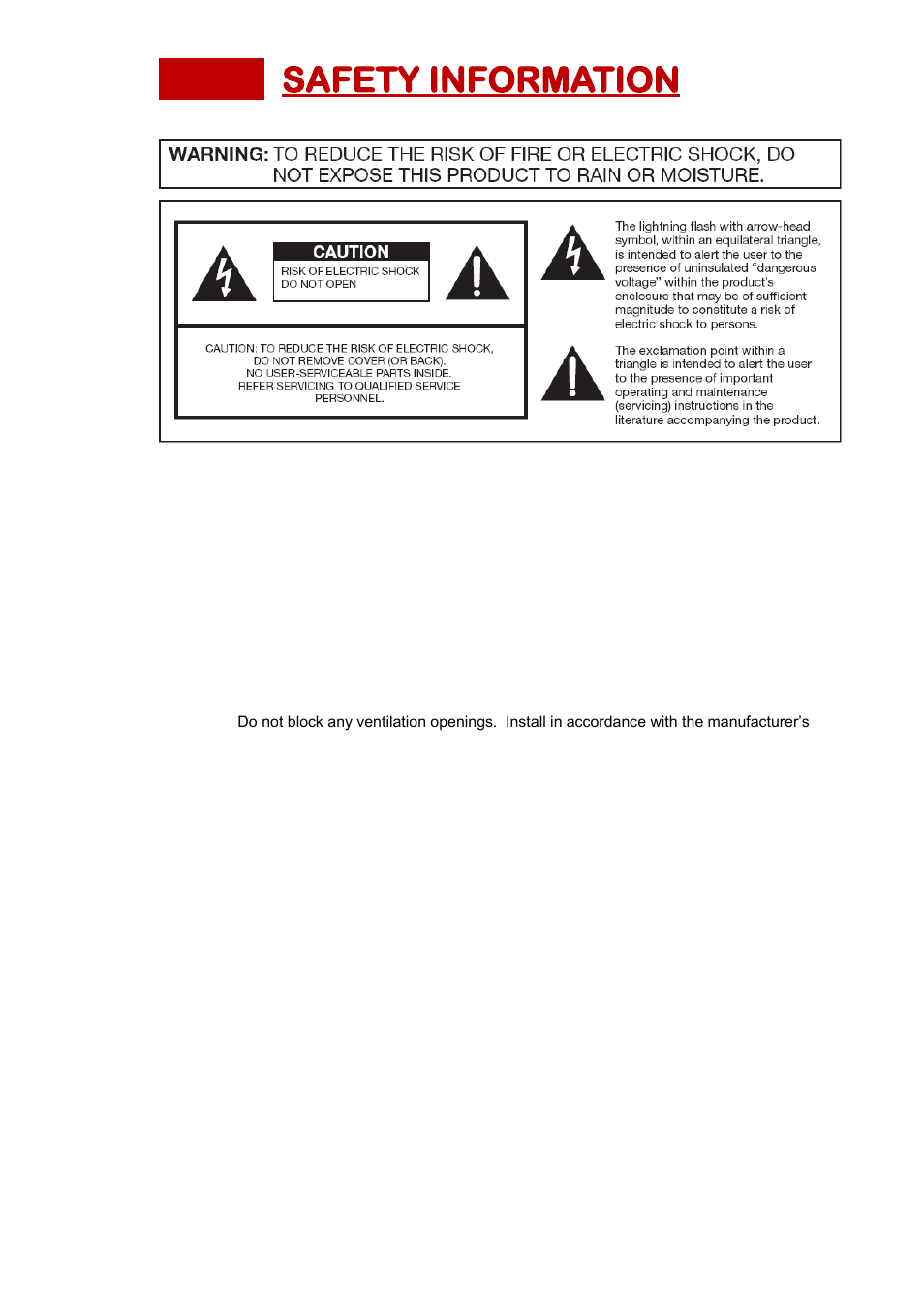 Safety information 3, Safety information | Sceptre SB301524 User Manual | Page 3 / 24