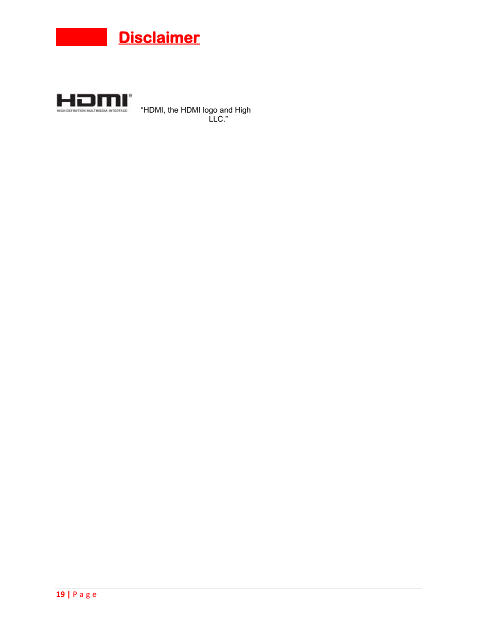 Disclaimer | Sceptre CCR2000 User Manual | Page 19 / 20