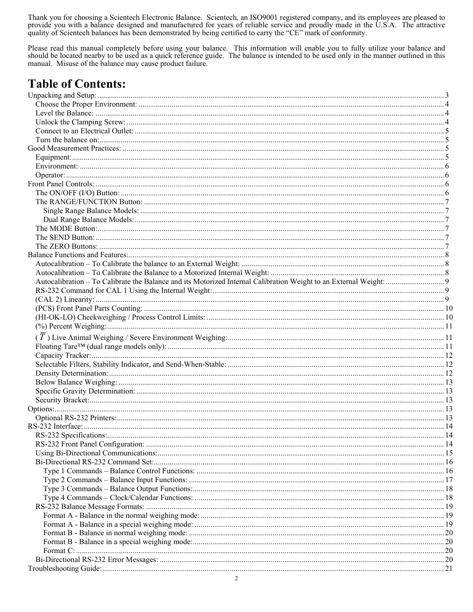 Scientech 12000 Series User Manual | Page 2 / 28