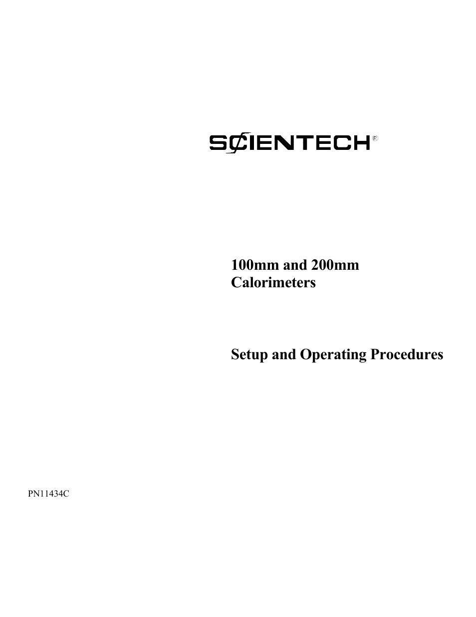 Scientech Large Aperture Calorimeter User Manual | 8 pages