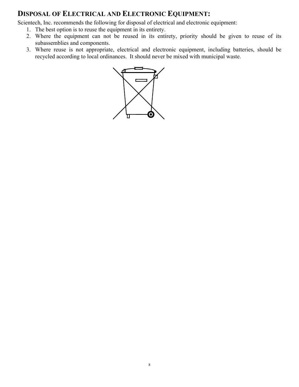 Scientech Large Aperture Calorimeter User Manual | Page 8 / 8
