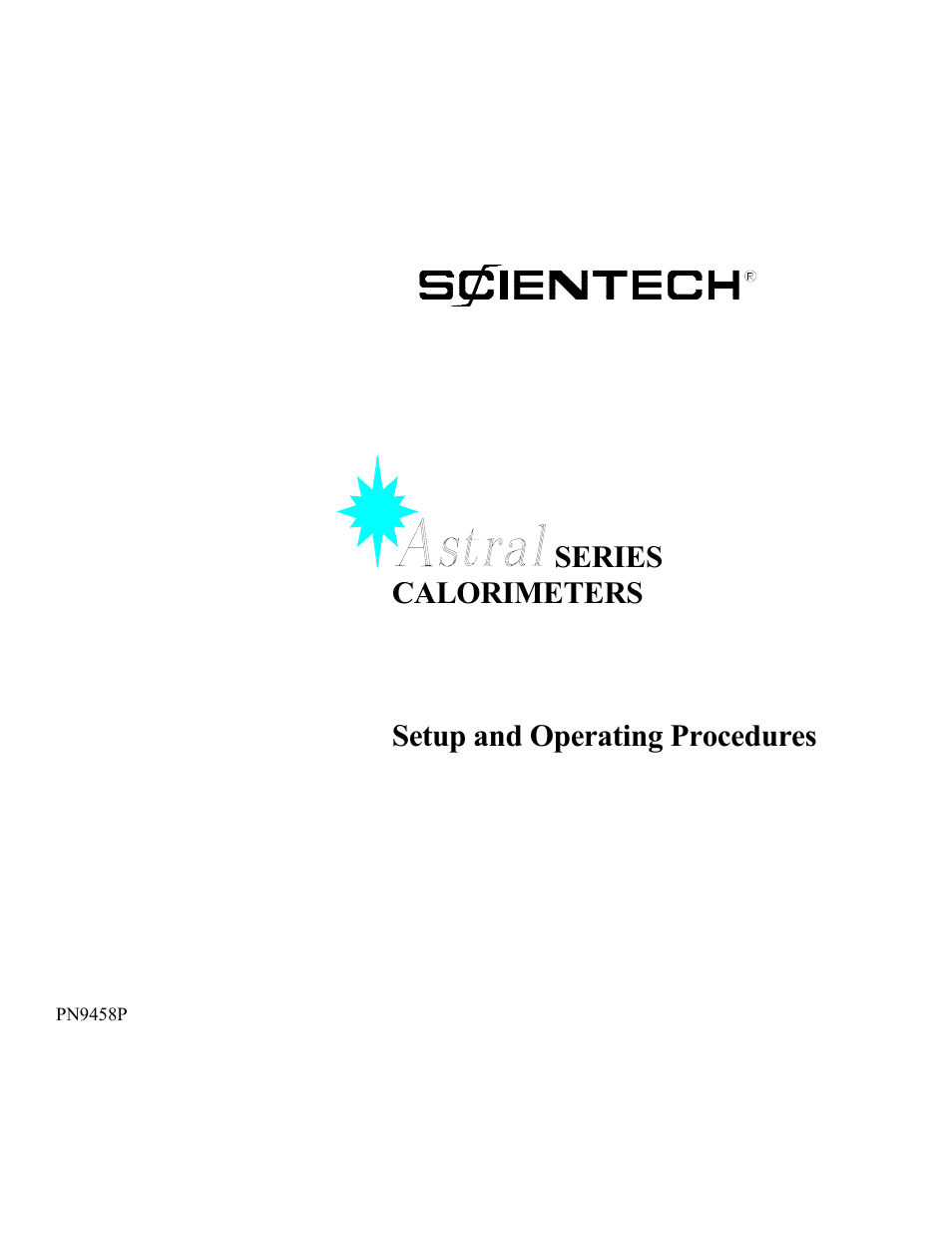 Scientech Astral Calorimeter User Manual | 14 pages