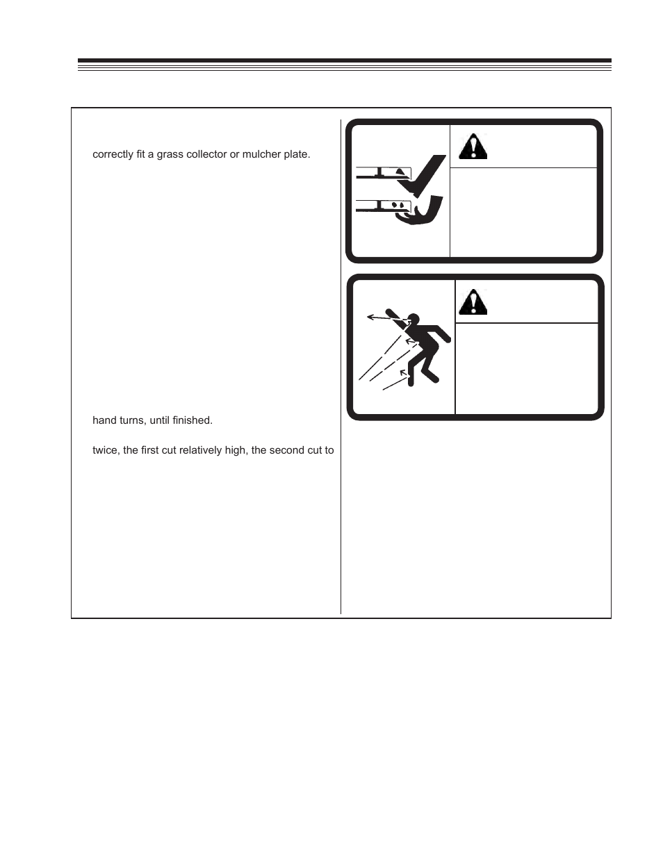 Danger, Warning, Operation | 21 cutting, Cutting tips | Craftsman 127.28875 User Manual | Page 23 / 37