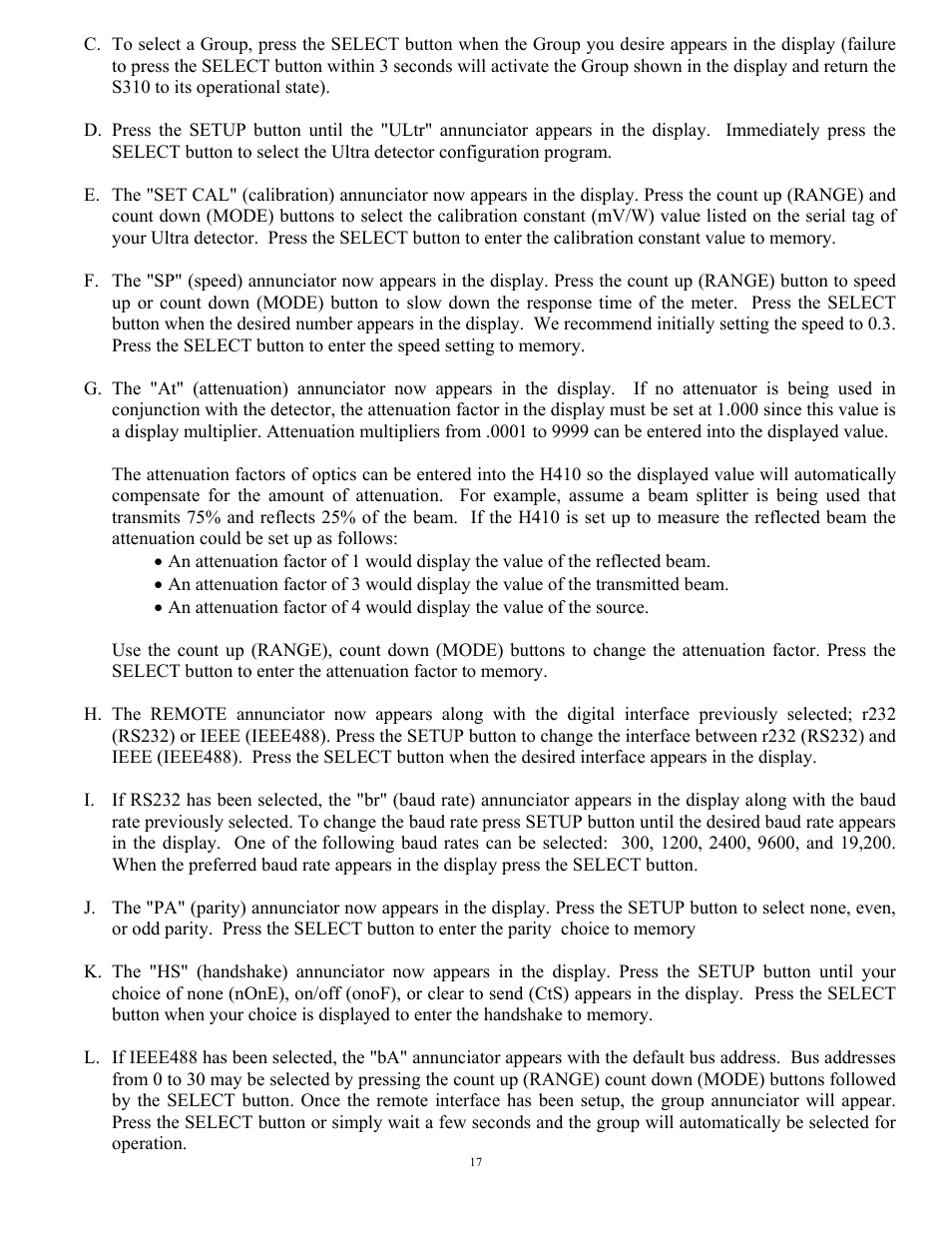 Scientech S310 Vector User Manual | Page 17 / 58