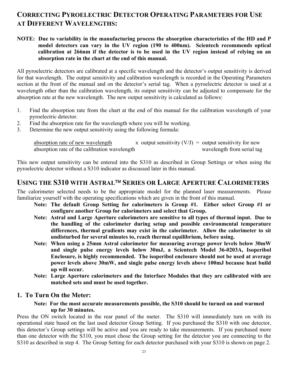 S310 | Scientech S310 Vector User Manual | Page 23 / 58