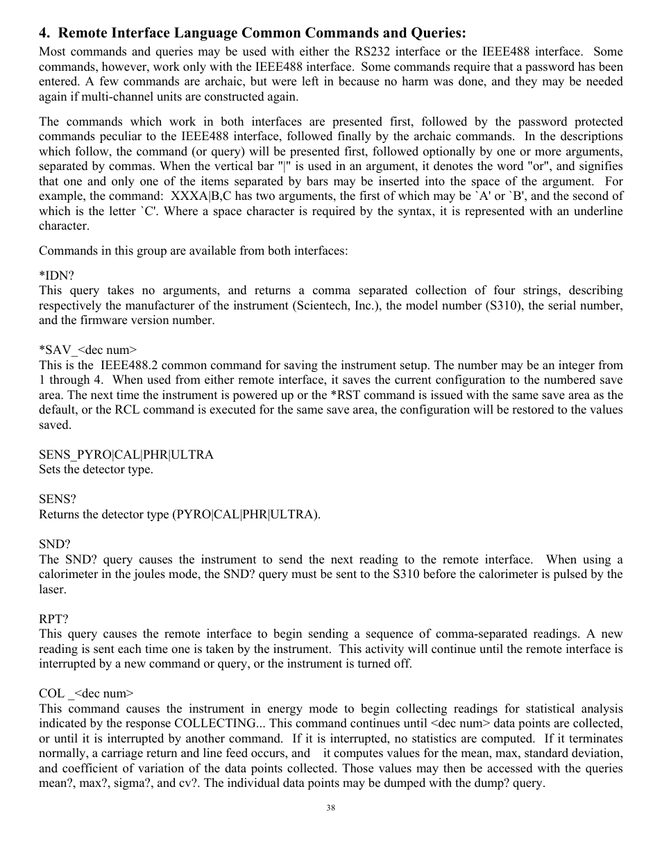 Scientech S310 Vector User Manual | Page 38 / 58