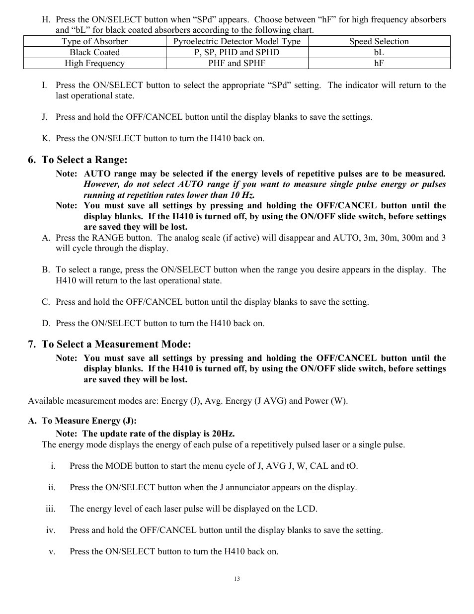 Scientech H410 Vector User Manual | Page 13 / 46