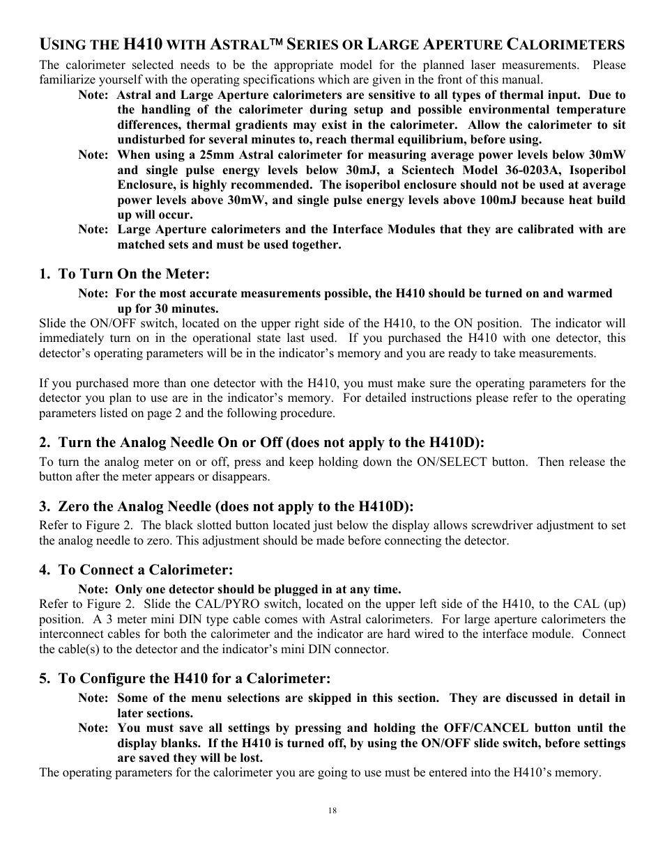 H410 | Scientech H410 Vector User Manual | Page 18 / 46