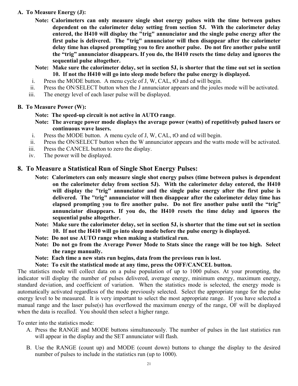Scientech H410 Vector User Manual | Page 21 / 46