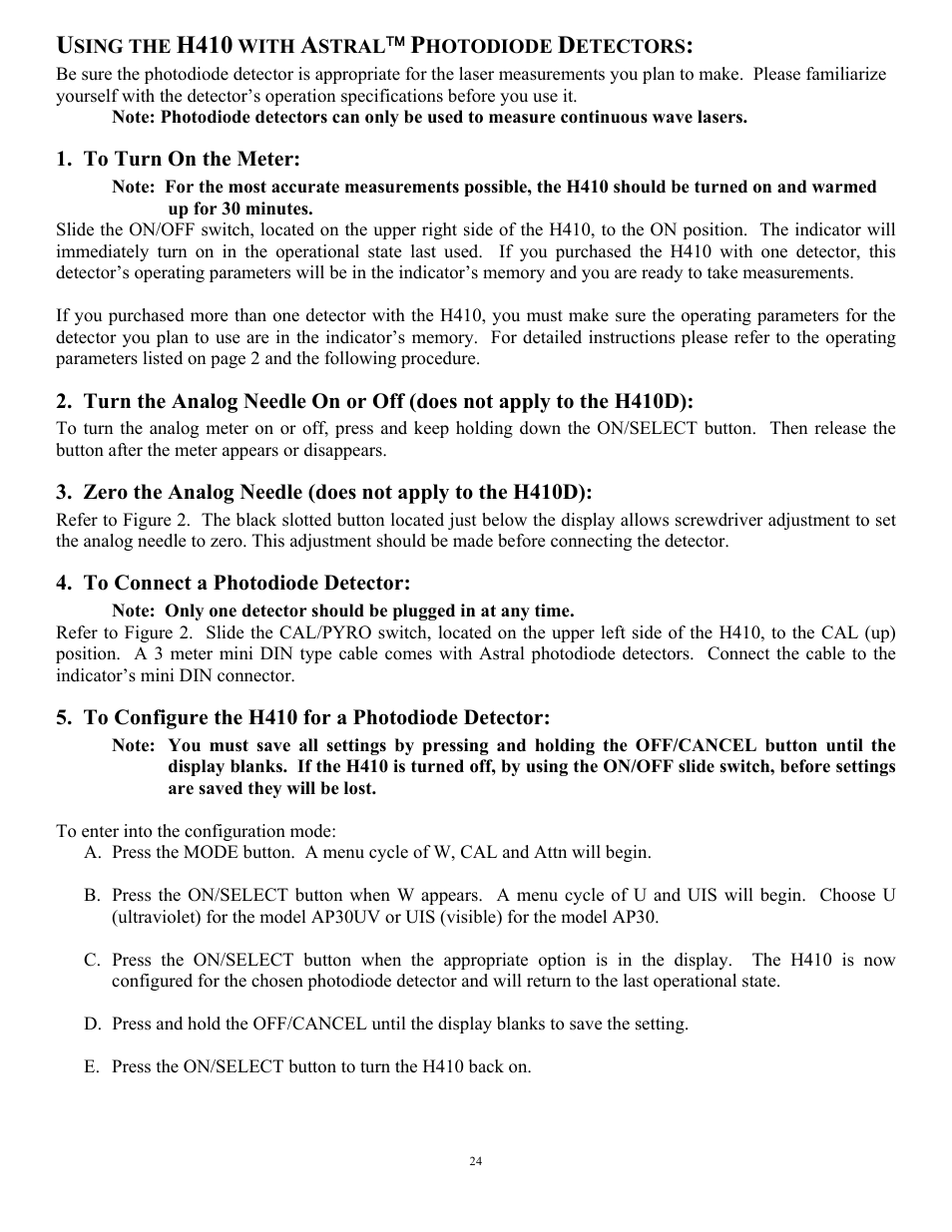 H410 | Scientech H410 Vector User Manual | Page 24 / 46
