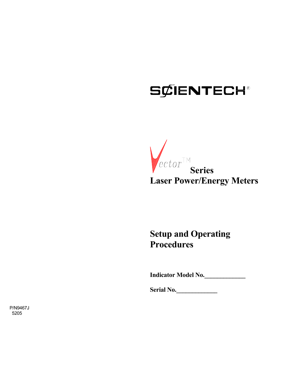 Scientech S200 Vector User Manual | 42 pages