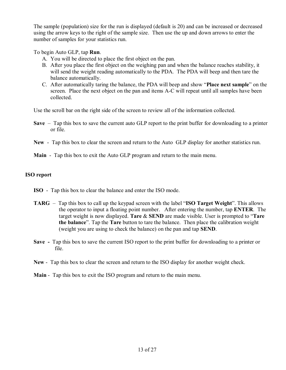 Scientech PDA User Manual | Page 13 / 27