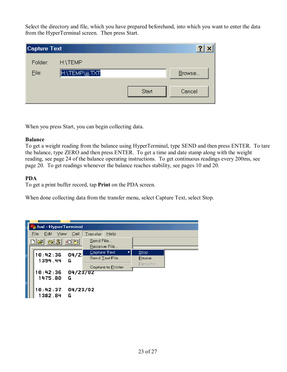 Scientech PDA User Manual | Page 23 / 27