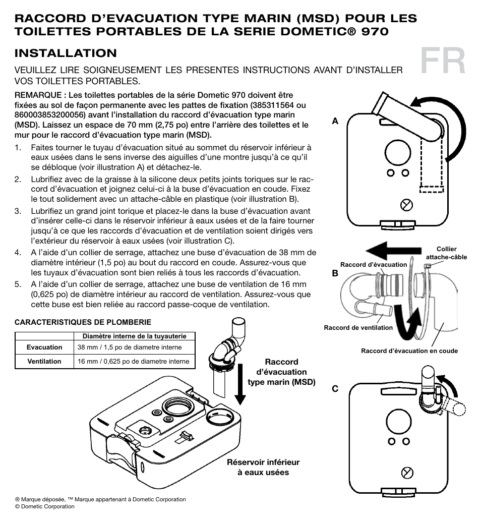 Installation | SeaLand 970 Series MSD Fittings User Manual | Page 3 / 16