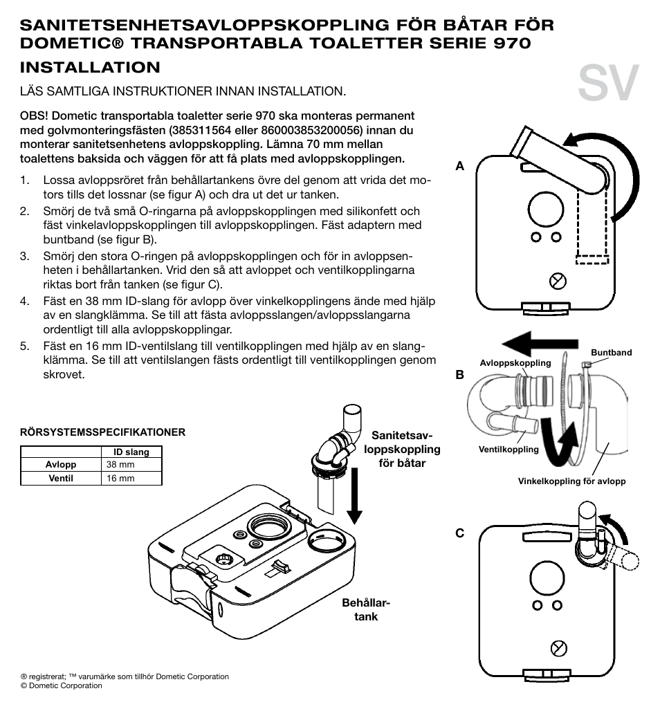 Installation | SeaLand 970 Series MSD Fittings User Manual | Page 6 / 16