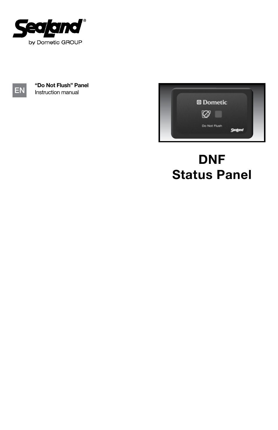 SeaLand Do Not Flush Panel User Manual | 12 pages